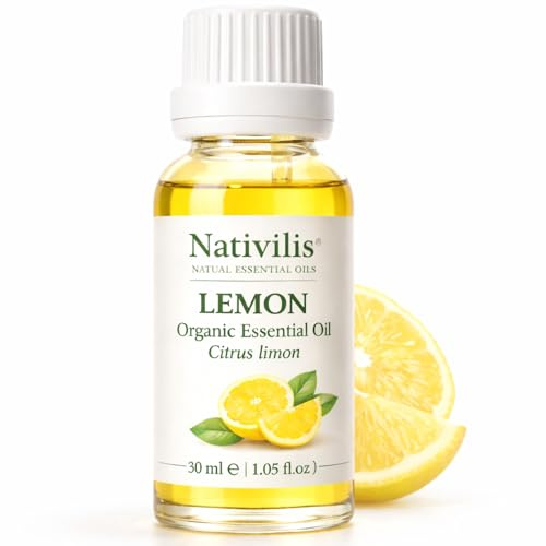 Olio Essenziale Biologico al Limone Nativilis 30 ml (Citrus limon) - Assorbente lotta contro l'acne detergente viso - Copaiba Properties – Olio Cosmetico Botanico – Uso Esterno