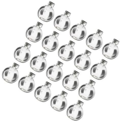 Anneome 20 Botellas de Plástico Pet de 150ml Rosca, a Prueba de Fugas, Transparentes y Rellenables Ideales para Bodas Temáticas Rústicas Color Aleatorio