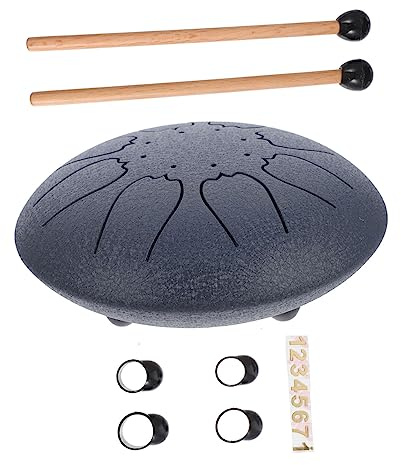 WHAMVOX Tragbares Schlagzeug Für Jungen Und Mädchen 6 Zoll Ätherische Stimme Zungentrommel Musikinstrumente Für Jungen Und Mädchen Skalen-aufkleber-sticks Zum Erlernen Von Musik