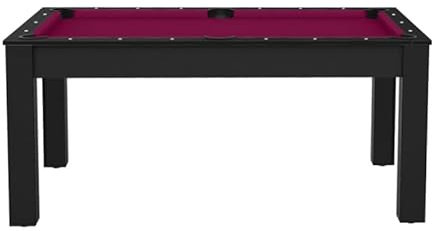 De Faugères Billard Texas 6 Füße – Farbe schwarz genarbt Teppich Pflaume