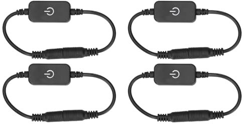 Tnfeeon 2er-Pack, Insgesamt 4 LED-Streifen, Touch-Dimmer, Dimmen, EIN-/Aus-Schalter, Controller für DC 5 V Bis 24 V, Einfarbiges Streifenlicht