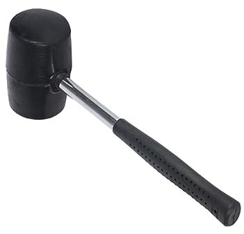 Uonlytech 750g Rubber Hammer Steel Handle for Tile Installation and Woodworking Ball Hammer for Flooring Tools