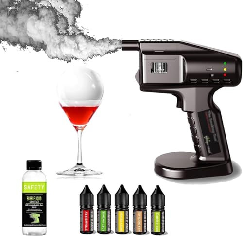 NZVZGKTNTW Fumoir À Froid Portatif, Pistolet À Fumée De Cuisson Moléculaire Portable, Machine À Fumer Électrique, Générateur De Fumée Froide Et Accessoires, Adapté Aux Cocktails, Au Whisky, Etc.