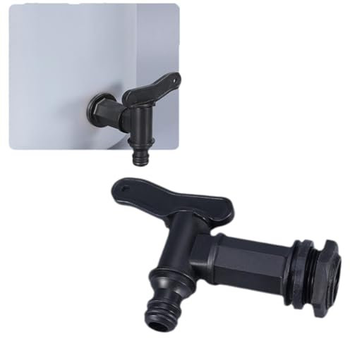 3/4 Water Butt Tap Plastic Snap-Fit Hosepipe Rain Barrel Water Butts,Replacement Barrel Water Butt Tap,T Faucet Garden Barrel Water Spout Water Tank,Plastic Snap-Fit Connector Beer Home Brew