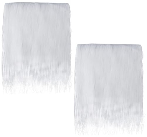 GORGECRAFT 2pcs Tissu en Fausse Fourrure Blanche Carrée de 25cm Housse de Chaise Coussin de Siège Coussin Artificiel à Poils Longs Prédécoupé Décoration Patchs de Couture pour Loisirs Créatifs Noël