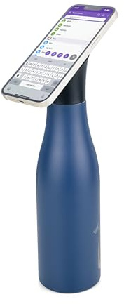 TROIKA Stand by Me MagSafe Thermal Flask with Magnetic Closure as Mobile Phone Holder with 550 ml Capacity, Food-Safe, Stainless Steel, Blue