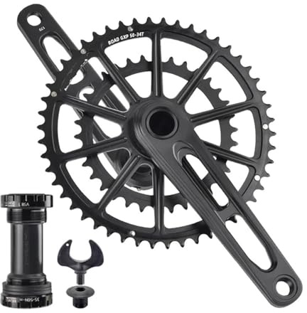 YNKJFOD Plato Y Bielas De Bicicleta De Carretera CNC For Cuadro De Carbono(CRANKS 50-34 BB_170MM)