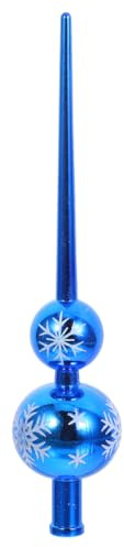 IMIKEYA Weihnachtsbaumspitze: 28 cm Blau Christbaumspitze aus Plastik - Tannenbaum Spitze Kugelförmige Baumspitze für Ferienhaus, Weihnachtsschmuck