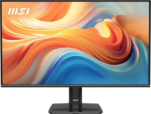 msi PRO MP272 E14C 27-inch IPS 1920 x 1080 (FHD) Gaming Office Monitor, 144Hz, Free-Sync, HDMI, DisplayPort, VGA Port, VESA Mountable, Tilt, Speaker, 4-Side Slim Bezel 1ms, Black