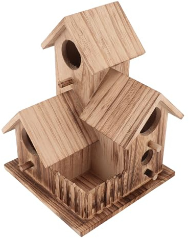 RASTKY Nichoir D'extérieur en Bois pour Oiseaux, Maison élégante et Chaleureuse pour Petits Oiseaux, Jardin de Cour, Bois de Paulownia Durable