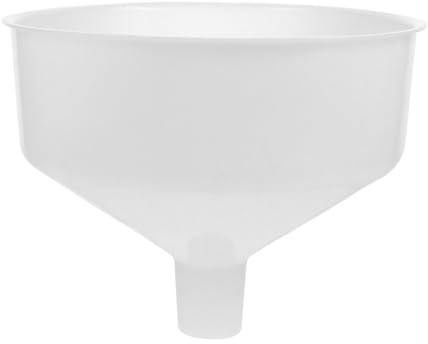 Large Plastic Funnel for Beer, Oil and Beverage Filling | Wine Funnel, Portable Multi-purpose Design, Wide Mouth Canning Style, Food Grade Spill Prevention