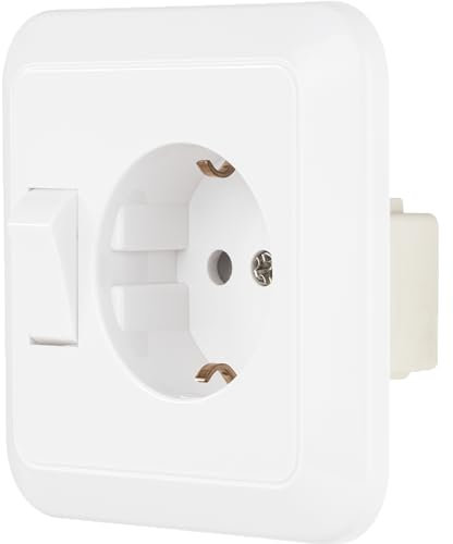 REV Standard, Unterputz Steckdose mit Aus- und Wechselschalter, weiss