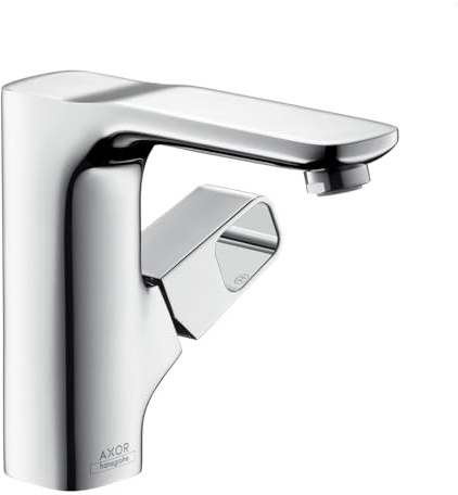 AXOR Wasserhahn Urquiola (Armatur mit Auslauf Höhe 130 mm und Zugstangen-Ablaufgarnitur) Chrom
