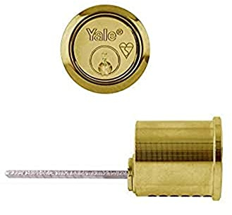YALE B-X5-PB Cilindro di Ricambio per Cerchioni, Adatto per Porte da 38 a 57 mm, ad Alta Sicurezza, 2 Chiavi in Dotazione, Ottone B-Lucido, 2 Keys