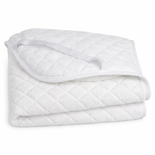 Coprimaterasso per lettino in morbido pile per un maggiore comfort e calore – 140 x 70 cm – retro in qualità trapuntata con fasce angolari – Made in Portogallo