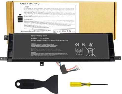 Fancy Buying Batterie B21N1329 pour ordinateur portable Asus X403 X403M X403MA X503M X502CA X453 X453M X453MA X553 X553M X553MA 7,6 V 30 Wh