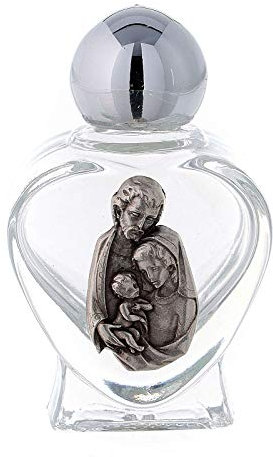 Holyart Bottiglietta acquasanta Cuore 10 ml Sacra Famiglia (50 PZ) vetro