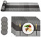 CCKOLE Platzsets PVC Abwaschbar, Tischsets Abgrifffeste Tischset Hitzebeständig, Platz-Matten Set 4 x Platzdeckche, 4 x Untersetzer und 1 x Tischläufer, Platzset für Küche, Restaurant, Schwarz grau