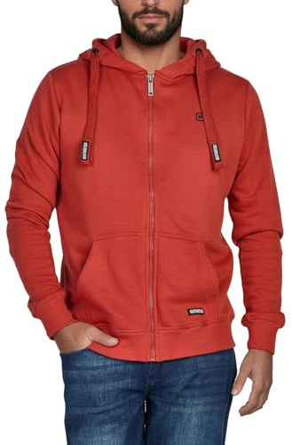 riverso Huvjacka herr, normal passform, RIVNoah, jacka, sportjacka, träningsjacka, basic, brun, röd, blå, svart, grön, grå, S, M, L, XL, XXL, 3XL, 4XL, 5XL, Rusty Ochre Red (15400), XL