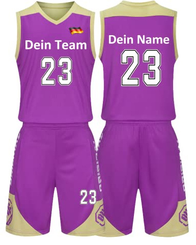 Benutzerdefiniert Basketball Trikot Kinder Herren Set mit Namen Nummer Team Logo 2-Piece Basketball Jersey Shirt & Short