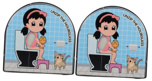 BESTonZON 2pezzi Clessidra Da Bagno Minuti Timer Sabbia Per Toilette Decorazione Divertente e Pratica Per Adulti Design e Unico Per Promuovere Un Buon Stile Di Vita