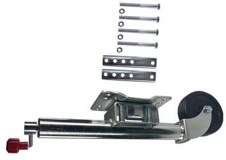 QICBYING Anhänger Stützrad - Robuster Boots Hänger Stützrad, Teleskopstützradm, Anhänger-Stützrad, Robuste Drehstütze, 15 cm Anhänger-Wagenheberrad, 540 Kg Tragkraft, Für Anhänger, Wohnwagen