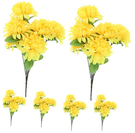 Parliky Kunstblumen Gedenkblumen Friedhofs-chrysanthemen Kunststrauß Fürs Grab Blumenstrauß Für Opfergaben Deko-kunststrauß Künstlicher Blumenstrauß Für Draußen
