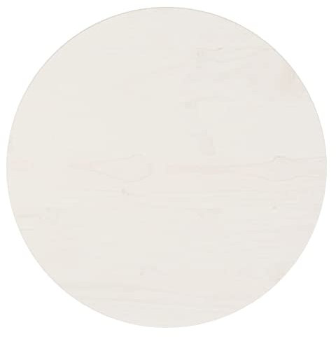 qohoio Tischplatte Schreibtischplatte Table Top Gartentischplatte Tischplatte Weiß Ø40x2,5 cm Massivholz Kiefer