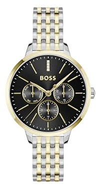 BOSS Multi Zifferblatt Quarz Uhr für Damen Kollektion Symphony mit Edelstahl- oder Lederarmband