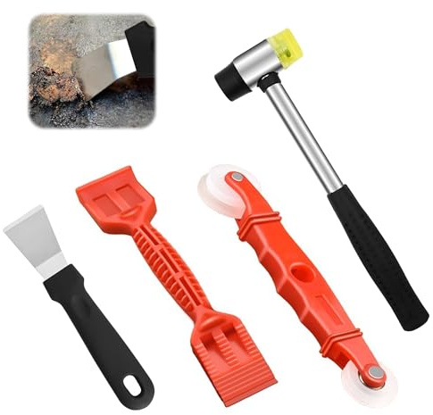 Kit d'outils de vitrage de fenêtre, 4 outils de vitrage, outils de vitrage robustes, outils à main multifonctionnels pour fenêtres et portes