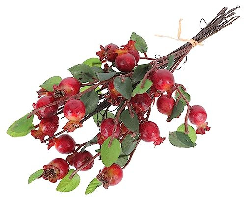IMIKEYA Branche Aubépine Artificielle avec Baies Rouges Simulées pour Décoration De Noël Et DIY Tige Unique pour Embellir Intérieur