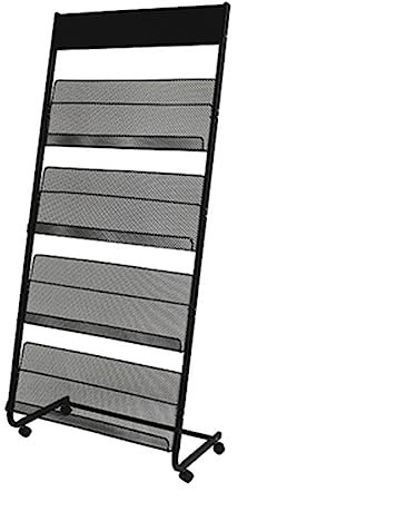 HAVVMK Zeitschriftenständer, Prospektständer, Bodenstehender Zeitschriftenständer, Zeitungsständer mit Rädern, für Messen, Ausstellungen, Büros, Einzelhandelsgeschäfte, einfacher Organize