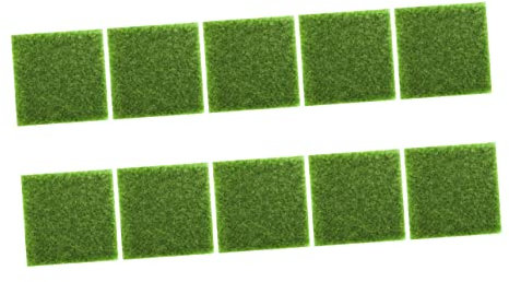 GAROZATION 10 Stück Kunstrasenmatte Für Landschaftsbau-Dekoration Kleiner Künstlicher Grünbelag Für Heimgarten DIY-simulationsgras Für Garten Und Innenbereich