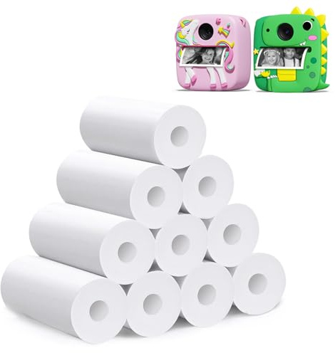 Lenudar 10 rollos de papel fotográfico para cámara de niños con impresión instantánea