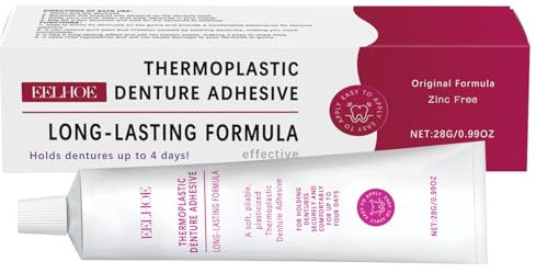 Protesi dentarie Gel adesivo per protesi termoplastica, protesi dentali, adesivo per protesi dentarie, crema adesiva per protesi dentarie termoplastiche (1 pezzo)