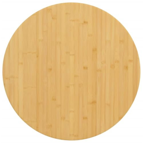Buzaza Tischplatte Schreibtischplatte Table Top Gartentischplatte Tischplatte Ø80x1,5 cm Bambus