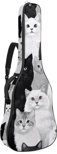 Saint Patrick's Day Kleeblatt-Gitarrentasche, nahtloses Muster, gepolsterte Gitarrentasche, schützende Akustikgitarre, Gigbag für E-Bass, Konzertgitarre, Mehrfarbig 04, 42.9x16.9x4.7 in, Lässiger