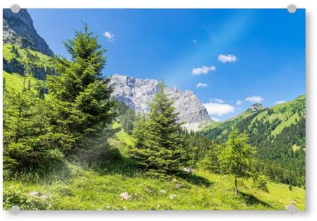 artboxONE Acrylglasbild 75x50 cm Natur Berge im Rißtal Bild hinter Acrylglas - Bild rißtal Aussicht Berg