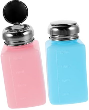 POPETPOP 2pcs Push Down Liquid Dispenser Anti-Static Alcohol Pump Bottle for Solvent Use Quick Access Efficient Liquid Dispensing for Cleaning Chemical Handling