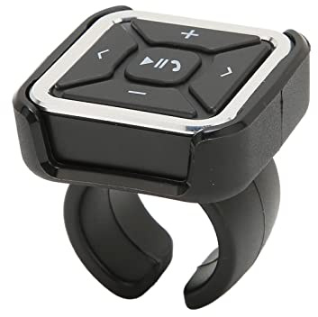 Bluetooth Media Remote - Wireless Water Proof Music Controller med Volymkontroll för Bil, Motorcykel, Cykelratt - Kompatibel med IOS & Android (svart)