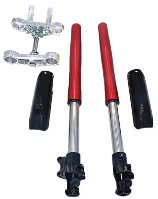 Suspension D'amortisseur Fourche Avant Inversée 710 Mm Pour Moto Tout-terrain CRF KLX, Dispositif D'absorption Des Chocs 45 Mm/48 Mm, Plaque Supérieure Et Inférieure Amortisseur Suspension(RED 12MM AX