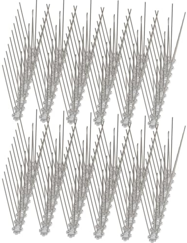 YODEN Bird Spikes (10 Pack) Stainless Steel Pigeon Spikes Powerful Deterrent To Birds, Crows And Woodpeckers, For Gardens And Windows Per Piece25 Cm