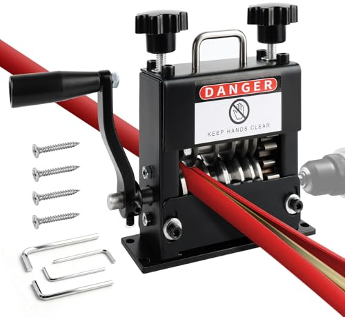 Wire Stripper Machine, Portable Manual Cable Stripper Tool with 6 Holes for 0.5-17mm Cable & Network Wire, 5 Blades, Hand Crank/Electric Dual Mode for Scrap Copper Recycling
