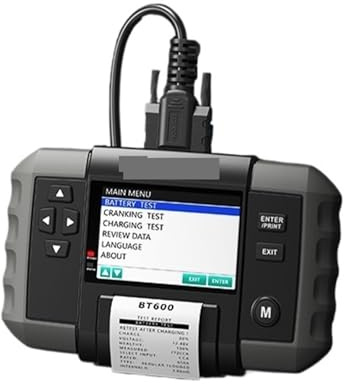 BT600 12V 24V Car Battery Tester Lead Acid Vehicle Automotive Analyzer with Bulit-In Thermal Printer Tool