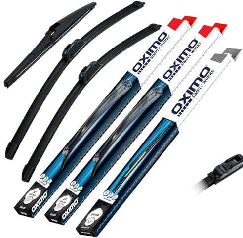 OXIMO Scheibenwischer für Mitsubishi Space Star II A Fließheck ab 2012 | Front und Heckscheibenwischer, 3er Set Wischerblätter - links 550 mm, rechts 350 mm, hinten 300 mm