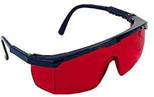 Laser Gafas de protección luz pulsada, ajustable, color rojo