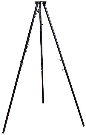 Massives 180 cm Stahl Dreibein ohne Grillrost + Kettenzug Benny Tripod für Gulaschkessel Schwenkgrill Gulaschtopf Geschenk Geburtstag Weihnachten