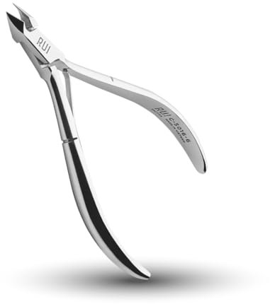 Rui Smiths Professionelle Nagelhautzange aus Kohlenstoffstahl für den Heimgebrauch, Französischer Griff, Einzelfeder, 6 mm Backe (Full Jaw)