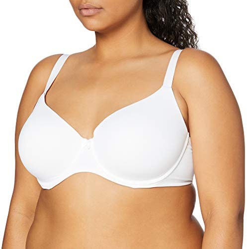 iris & lilly Women's Body Smooth Full Cover BLIC001 Full Cup|#318 Women's, White, 36E