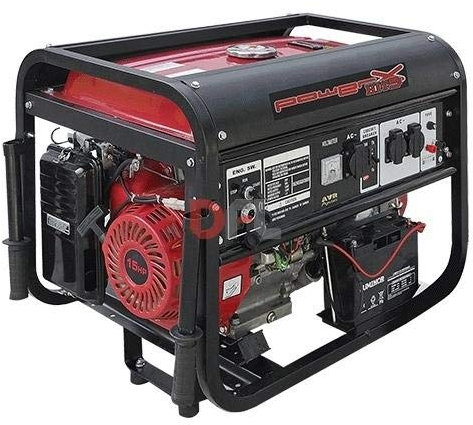Powerx Generatore corrente 4 tempi benzina ph5500c - 5,5 kw hp 15